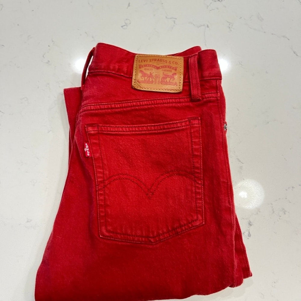 Levi's Women Straight Leg Jeans - Red